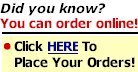 Did you know you can order online? CLICK HERE to place your In-Store Pick-up Order.